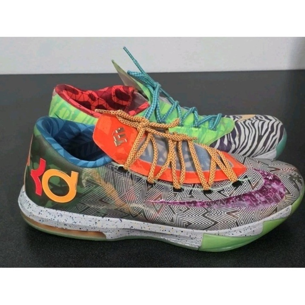 Nike KD 6 What The 14 Multicolor 669809-500 Kevin Durant Men's VI Sneakers EUC